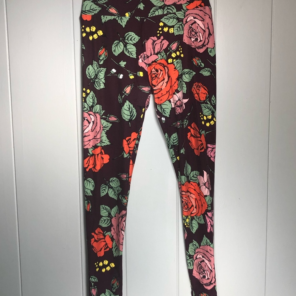 Lularoe OS Legging Floral Print - Unicorn
